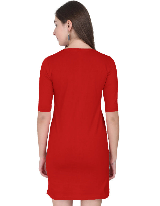 Premium 100% Cotton Printed T-shirt Dress with Pockets - Mannash Boutique