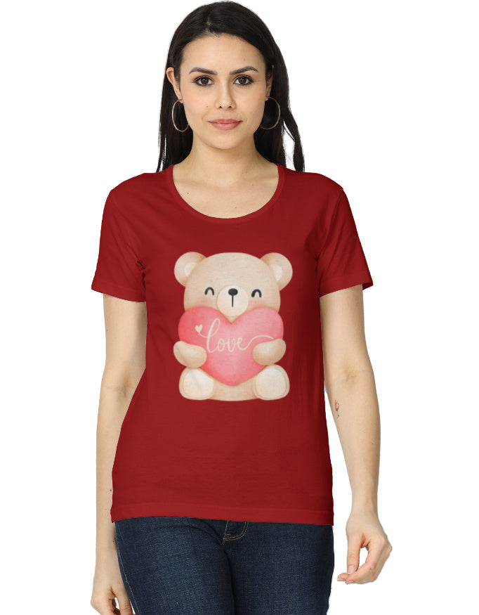 Teddy Bear 🧸 Graphic Printed T-shirt for Women - Mannash Boutique
