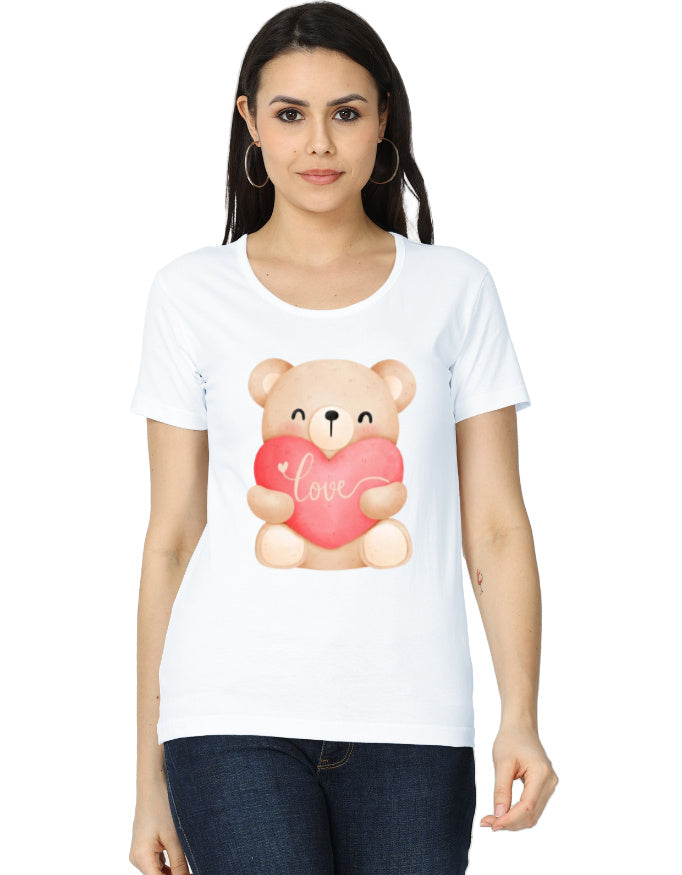 Teddy Bear 🧸 Graphic Printed T-shirt for Women - Mannash Boutique