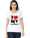 I ❤️ My Husband Graphic Printed T-shirt for Wifes - Mannash Boutique