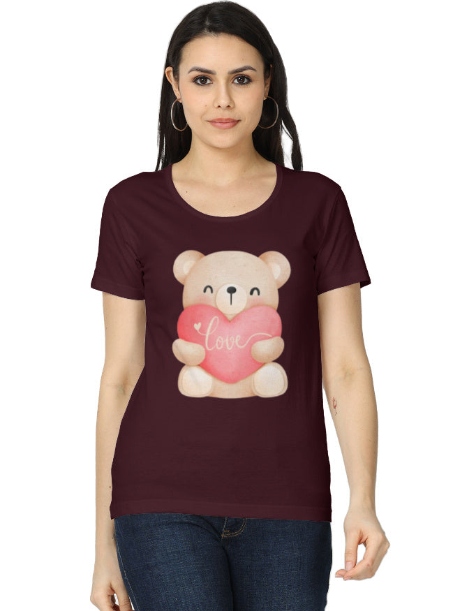 Teddy Bear 🧸 Graphic Printed T-shirt for Women - Mannash Boutique