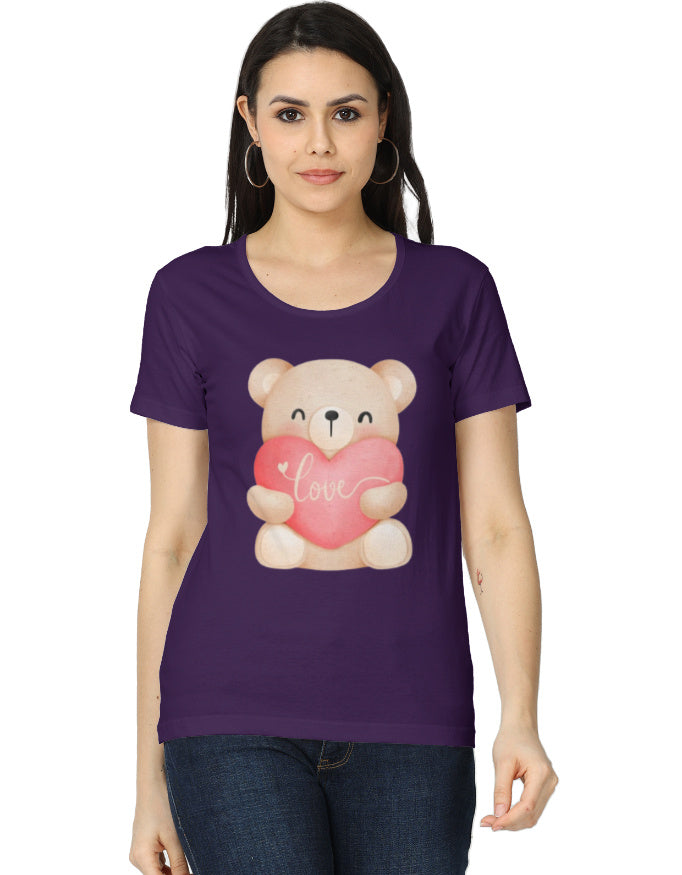 Teddy Bear 🧸 Graphic Printed T-shirt for Women - Mannash Boutique