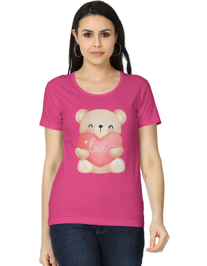 Teddy Bear 🧸 Graphic Printed T-shirt for Women - Mannash Boutique