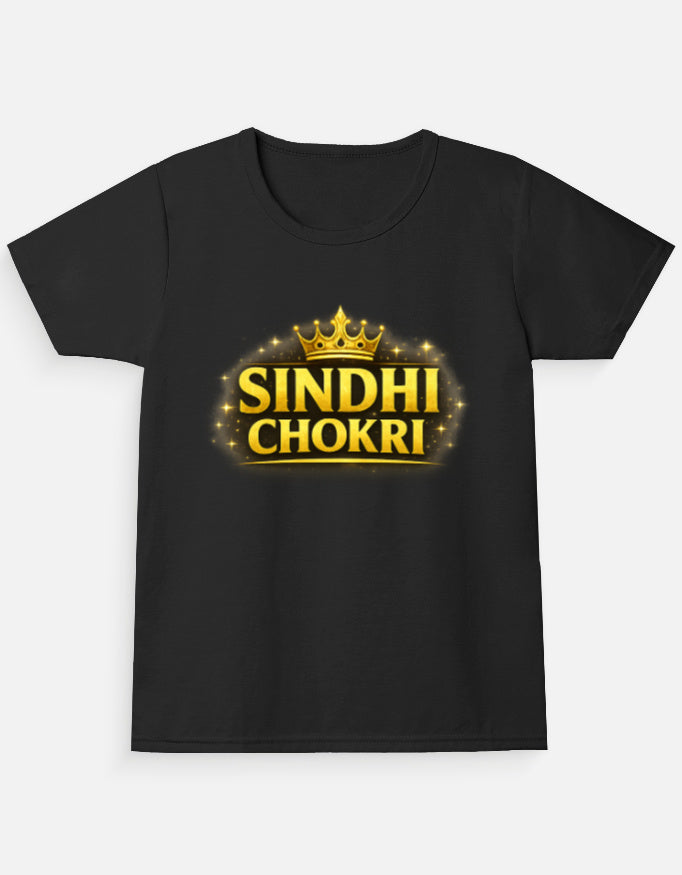 Sindhi Chokri Premium Printed T-shirt for Girls - Mannash Boutique