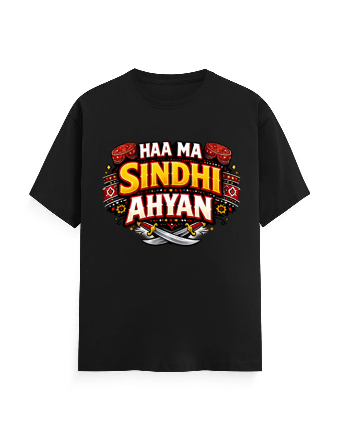 HAA MA SINDHI AHYAN Premium Cotton T-Shirt for Women - Mannash Boutique