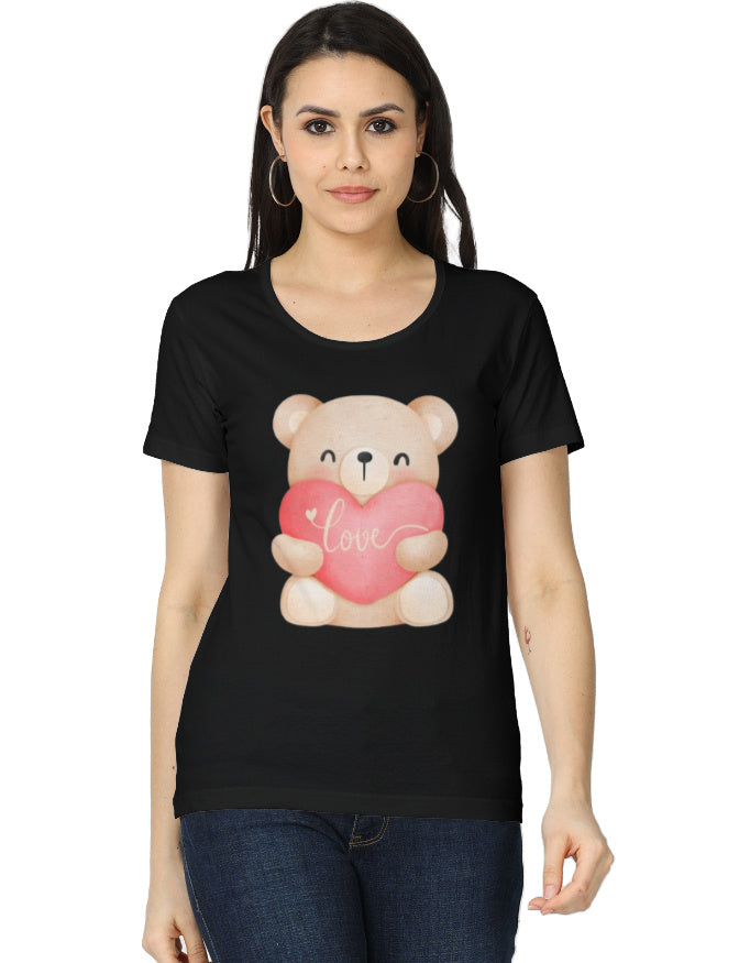 Teddy Bear 🧸 Graphic Printed T-shirt for Women - Mannash Boutique