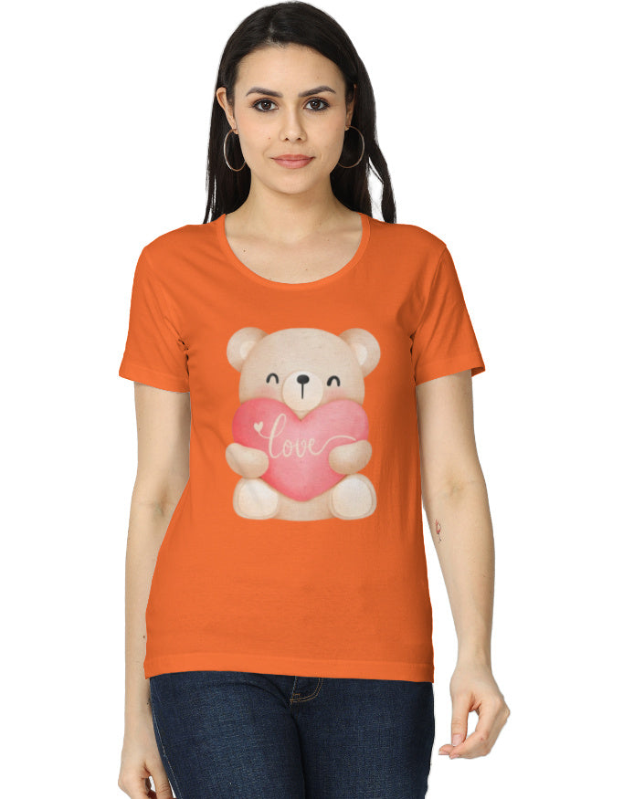Teddy Bear 🧸 Graphic Printed T-shirt for Women - Mannash Boutique