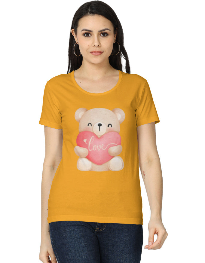Teddy Bear 🧸 Graphic Printed T-shirt for Women - Mannash Boutique