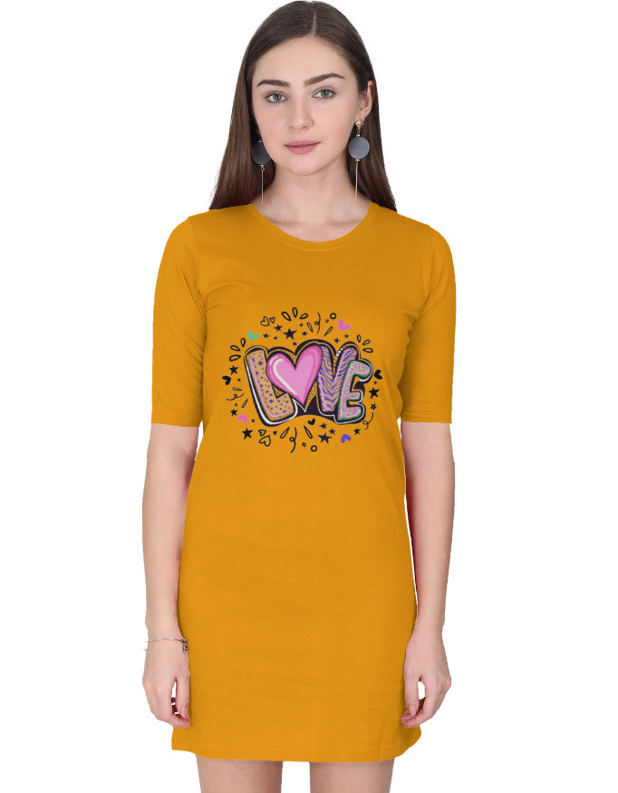 Premium 100% Cotton Printed T-shirt Dress with Pockets - Mannash Boutique