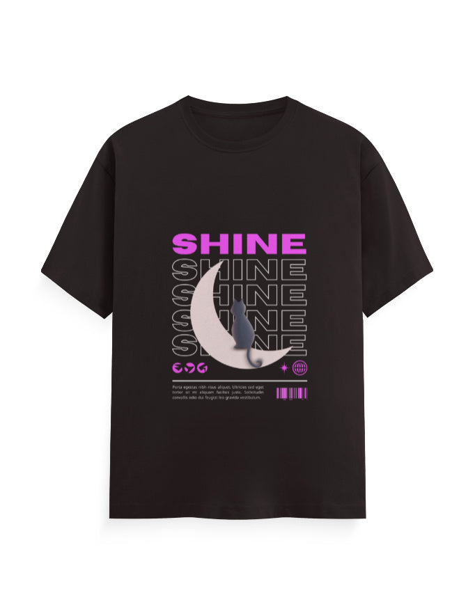 Shine In The Moon Graphic Printed T-shirt By Mannash Boutique - Mannash Boutique
