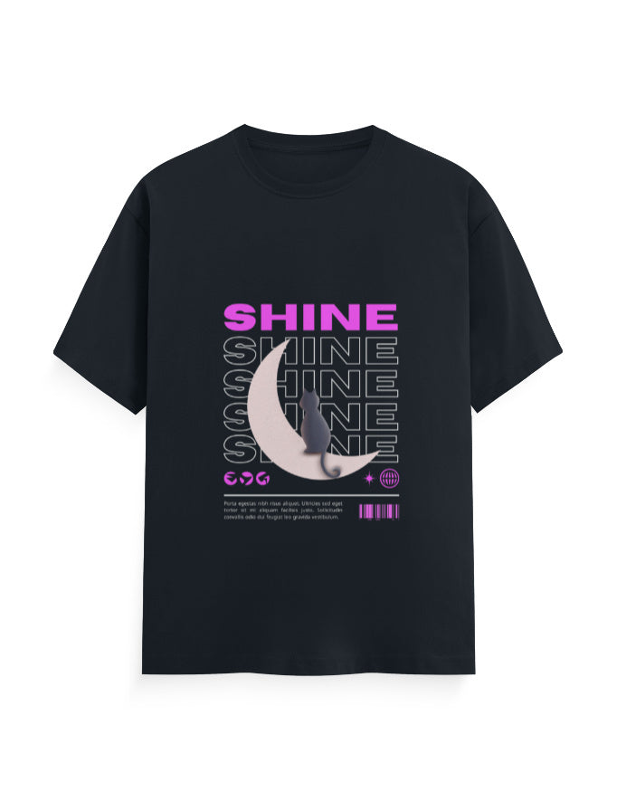 Shine In The Moon Graphic Printed T-shirt By Mannash Boutique - Mannash Boutique