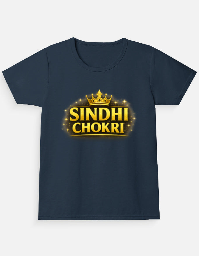 Sindhi Chokri Premium Printed T-shirt for Girls - Mannash Boutique