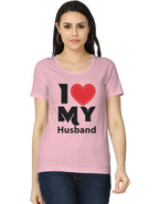 I ❤️ My Husband Graphic Printed T-shirt for Wifes - Mannash Boutique