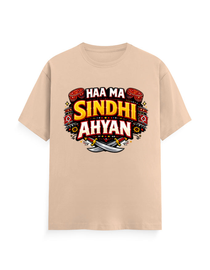 HAA MA SINDHI AHYAN Premium Cotton T-Shirt for Women - Mannash Boutique