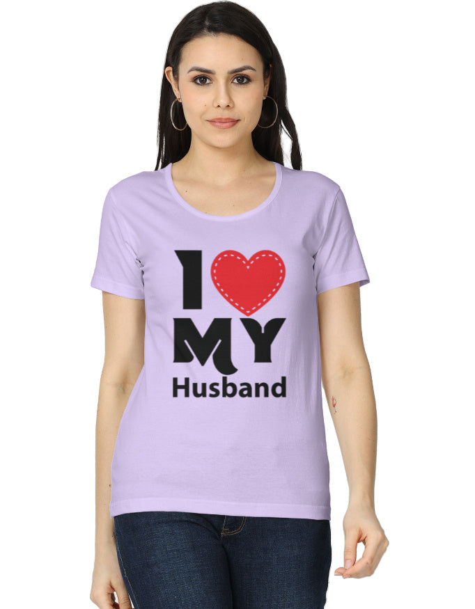 I ❤️ My Husband Graphic Printed T-shirt for Wifes - Mannash Boutique