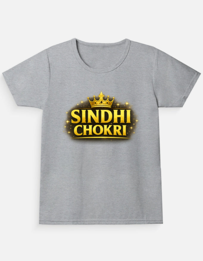 Sindhi Chokri Premium Printed T-shirt for Girls - Mannash Boutique