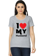 I ❤️ My Husband Graphic Printed T-shirt for Wifes - Mannash Boutique