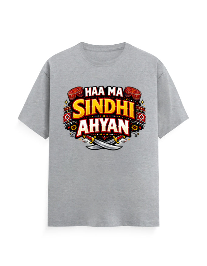 HAA MA SINDHI AHYAN Premium Cotton T-Shirt for Women - Mannash Boutique