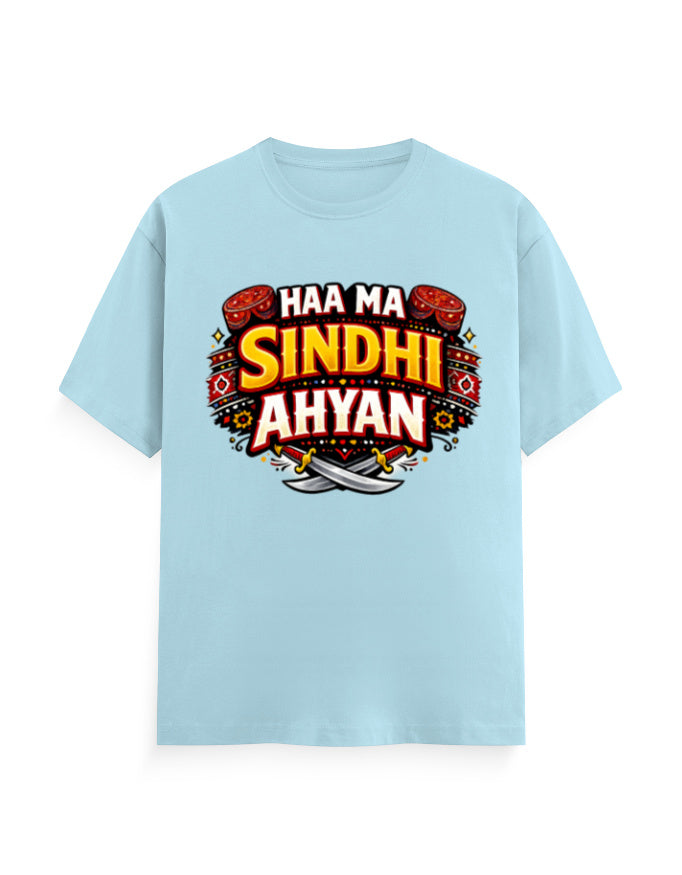 HAA MA SINDHI AHYAN Premium Cotton T-Shirt for Women - Mannash Boutique