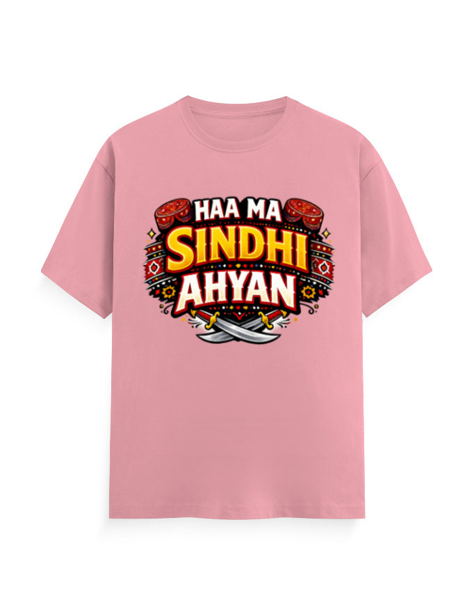 HAA MA SINDHI AHYAN Premium Cotton T-Shirt for Women - Mannash Boutique