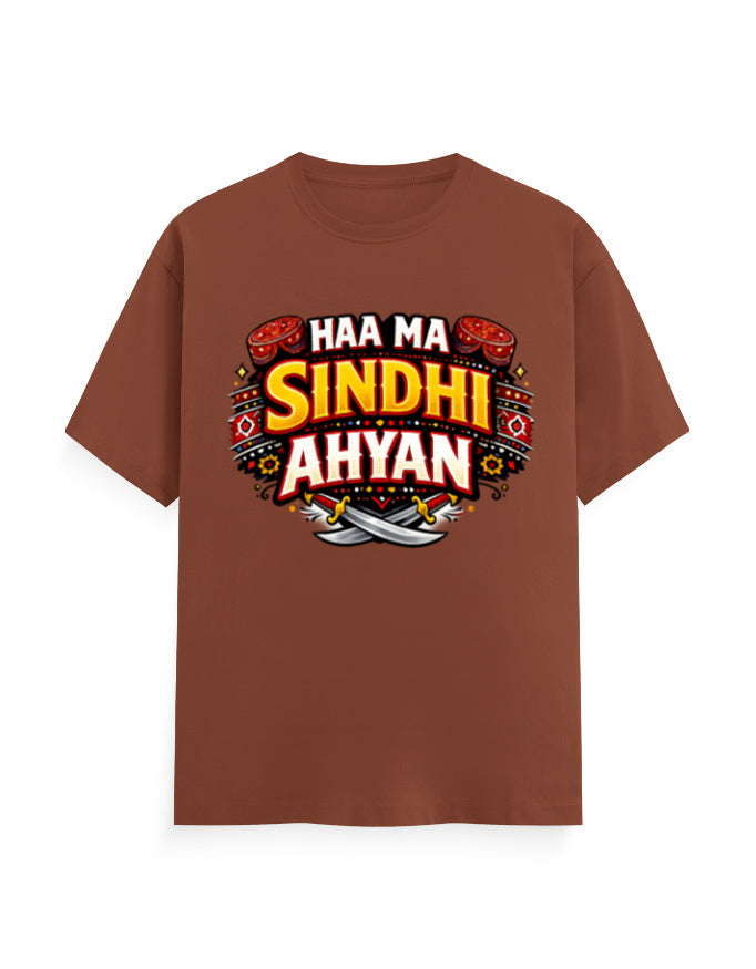 HAA MA SINDHI AHYAN Premium Cotton T-Shirt for Women - Mannash Boutique