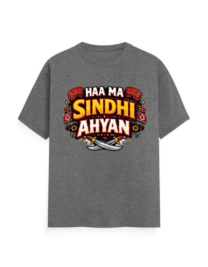 HAA MA SINDHI AHYAN Premium Cotton T-Shirt for Women - Mannash Boutique