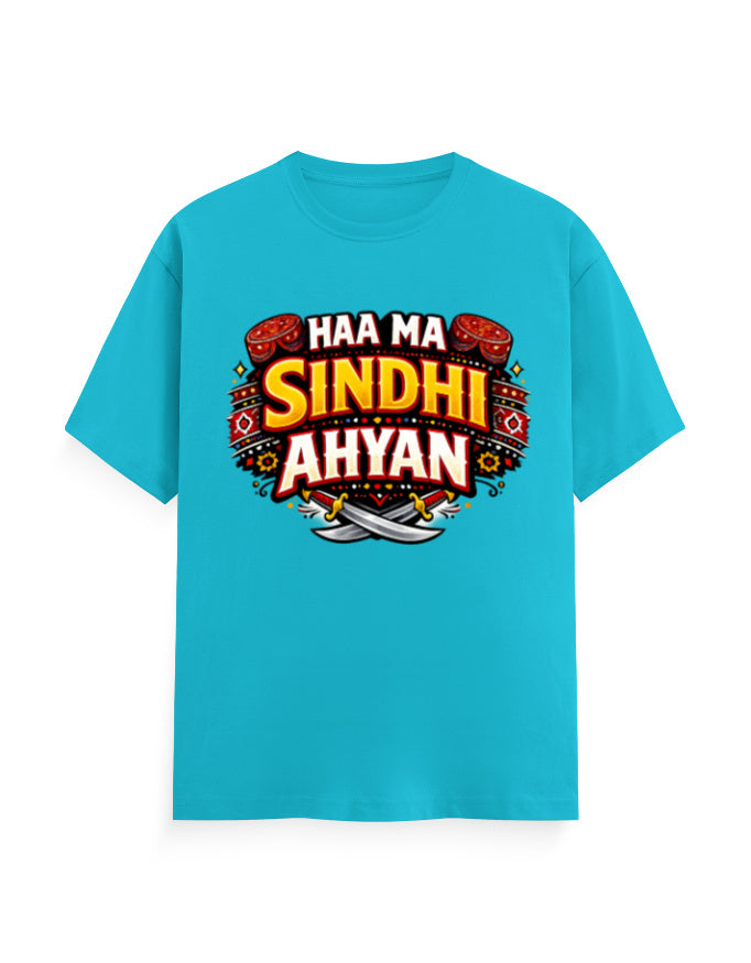 HAA MA SINDHI AHYAN Premium Cotton T-Shirt for Women - Mannash Boutique