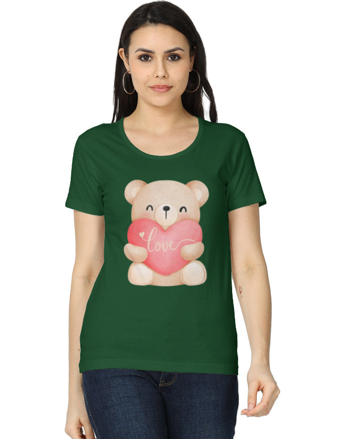 Teddy Bear 🧸 Graphic Printed T-shirt for Women - Mannash Boutique