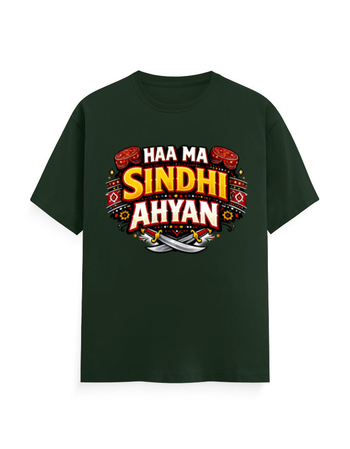 HAA MA SINDHI AHYAN Premium Cotton T-Shirt for Women - Mannash Boutique