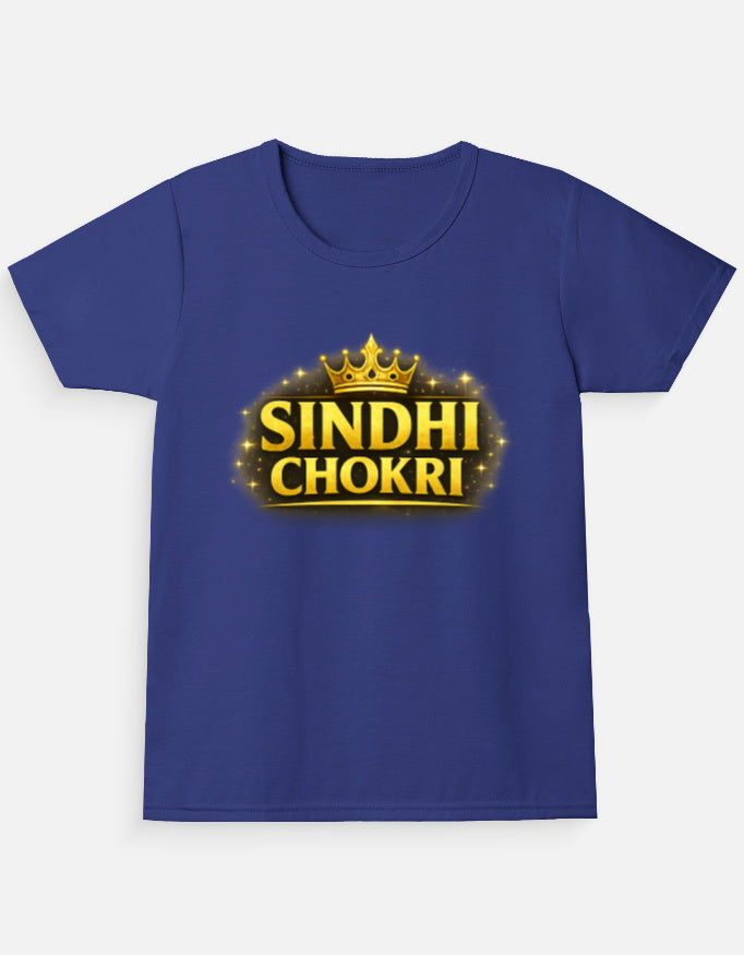 Sindhi Chokri Premium Printed T-shirt for Girls - Mannash Boutique